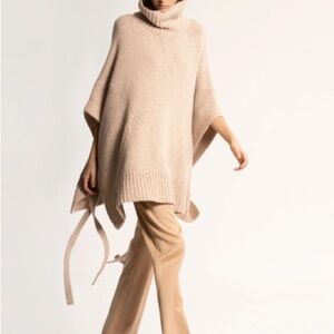 NWT Sies Marjan cashmere Turtleneck Sweater Poncho XS/S